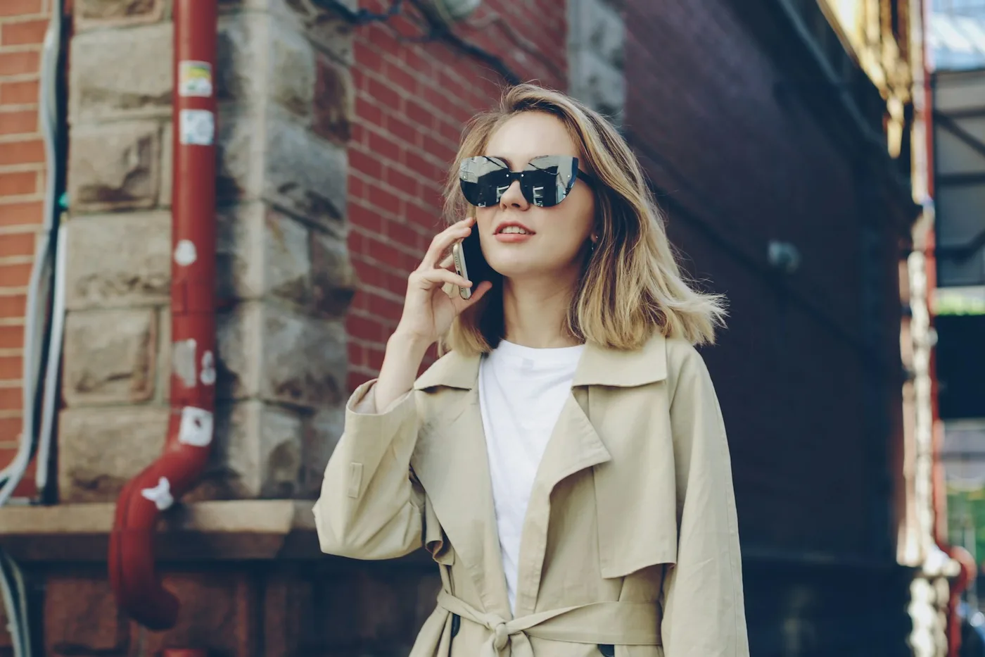 Long Cotton Gabardine Trench No.07